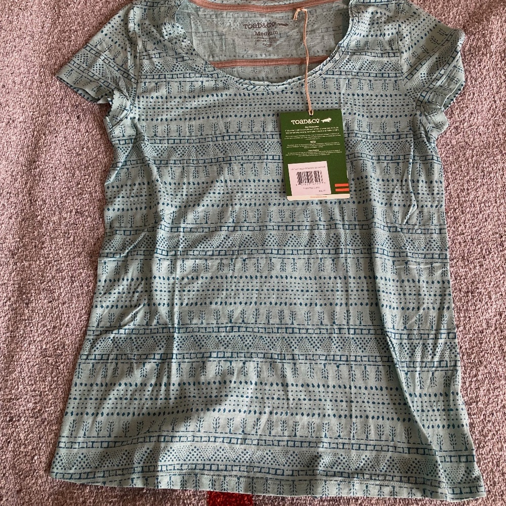 Women's Crossback Tee - in Aquafer color